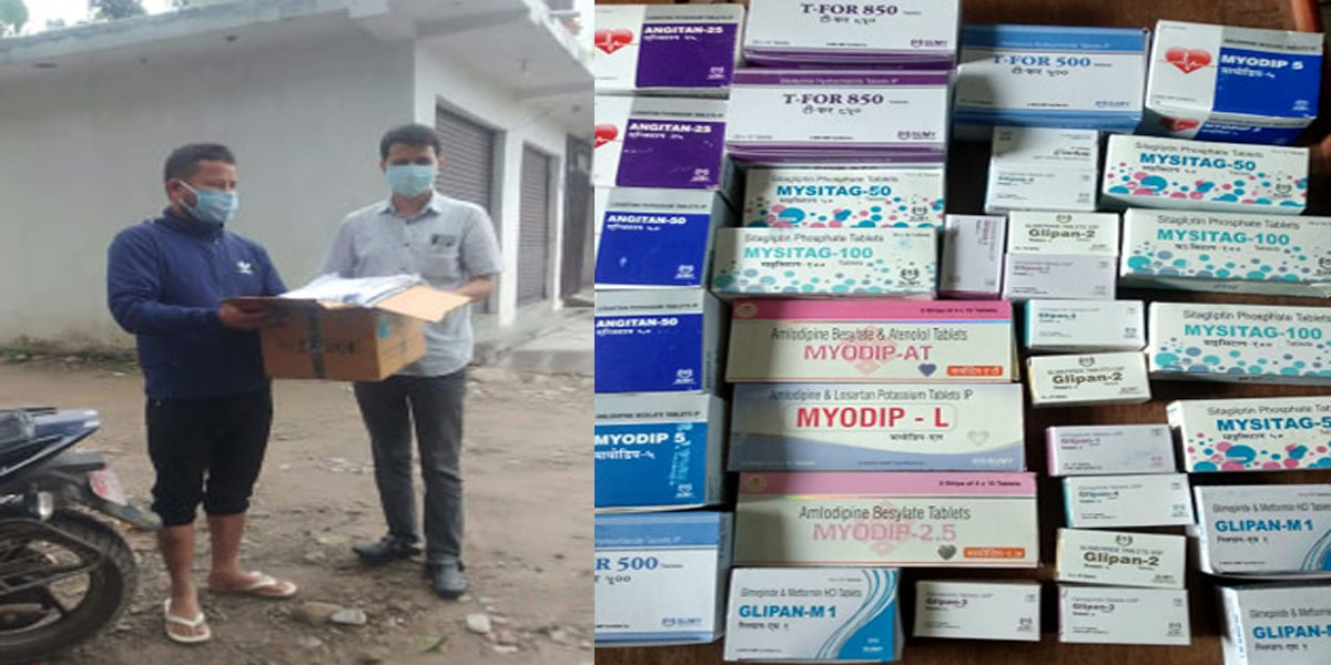 मन्त्री भट्टको पहलमा नि: शुल्क औषधी पुर्‍याउने अभियन्ता साउँदलाई औषधी सहयोग