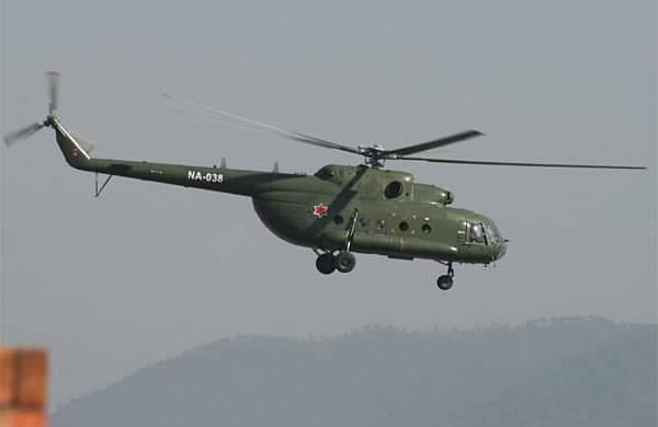 बाढी प्रभाबितहरुको उद्धार गर्न नेपाली सेनाको हेलीकेप्टर अछाम जादै